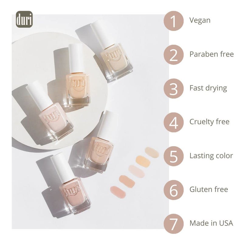 duri Nail Polish, 269 Ghost, Off White French Manicure Wedding Design Lacquer, Glossy Finish, Sheer Coverage, 0.45 Fl Oz Cosmetics - Image 2